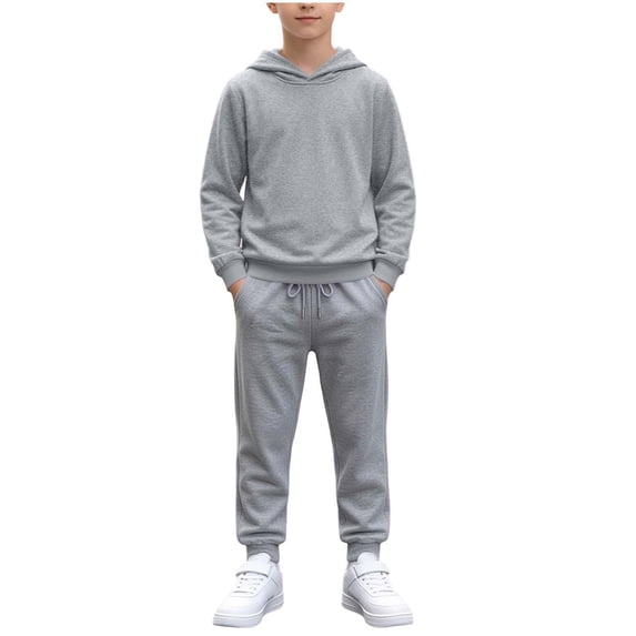 jobturf Boys 2 Piece Outfits Lightweight Hoodie and Jogger Pants Set Fall Winter Casual Athletic Tracksuit Sets 1-15 Years