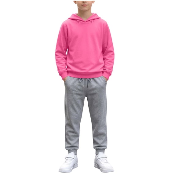 jobturf Boys 2 Piece Outfits Lightweight Hoodie and Jogger Pants Set Fall Winter Casual Athletic Tracksuit Sets 1-15 Years