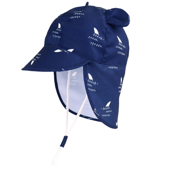 jobturf Boys Girls Sun Hat Adjustable Chin Strap Baseball Cap with Ear and Neck Flap Cute Printed UV Protection Beach Hats Size 6 Months-4 Years