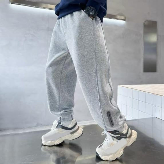 jobturf Boys Sweatpants Baggy Athletic Corduroy Joggers for Girls Tapered Leg Track Pants with Pockets Fall Fashion Kids Trousers 2-15 Years