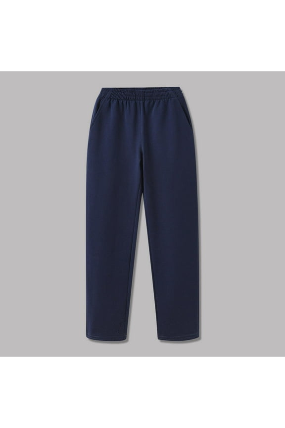 Boys Sweatpants Straight Wide Leg Open Bottom Baggy Jogger Pants Loose Fit Casual Elastic Waist Workout Athletic Track Pants 3-16 Years