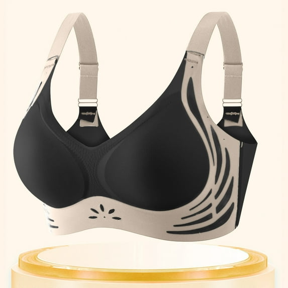 jobturf Bras for Women Adjustable Straps No Underwire Push up Bra Comfy Lightweight Bralette Trendy Color Block Everyday Bralettes