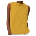 thumbnail image 1 of jobturf Cotton Linen Tank Tops for Women Oversized Crew Neck Sleeveless Summer Shirts Loose Casual Work Tops Blouses, 1 of 6