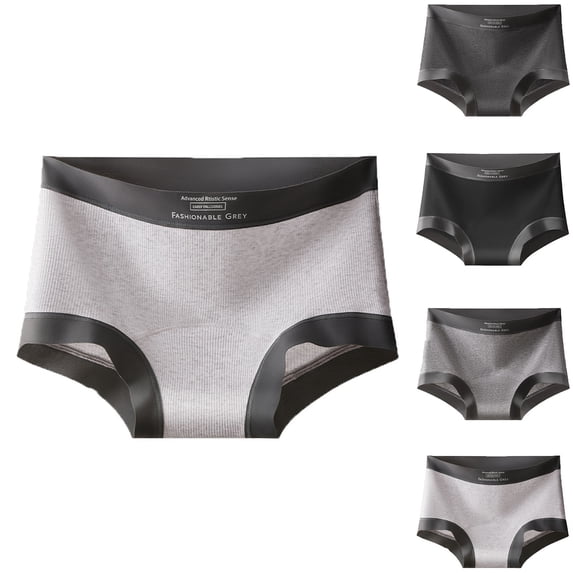 jobturf Cotton Underwear for Women Mid Waist Stretchy Hipster Panties Fashion Color Block Thongs Moisture Wicking Breathable Briefs L-XXXL