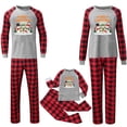 thumbnail image 1 of jobturf Family Christmas Pajamas Matching Sets Cute Snowman Long Sleeve Tops and Plaid Pants 2 Piece Outfits Fall Winter Fashion Sleepwear Size 150, 1 of 1