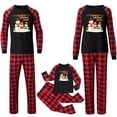 thumbnail image 1 of jobturf Family Christmas Pajamas Matching Sets Cute Snowman Long Sleeve Tops and Plaid Pants 2 Piece Outfits Fall Winter Fashion Sleepwear Size M, 1 of 1