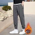 thumbnail image 1 of jobturf Fleece Sweatpants for Men with Pockets Drawstring Waist Athletic Tapered Joggers Gym Running Workout Track Pants, 1 of 7