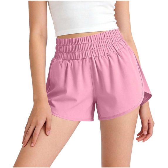 jobturf Girls Shorts Summer Athletic Biker High Waisted Running Shorts Casual Loose Yoga Shorts for Kids 4-15 Years Summer Outfits