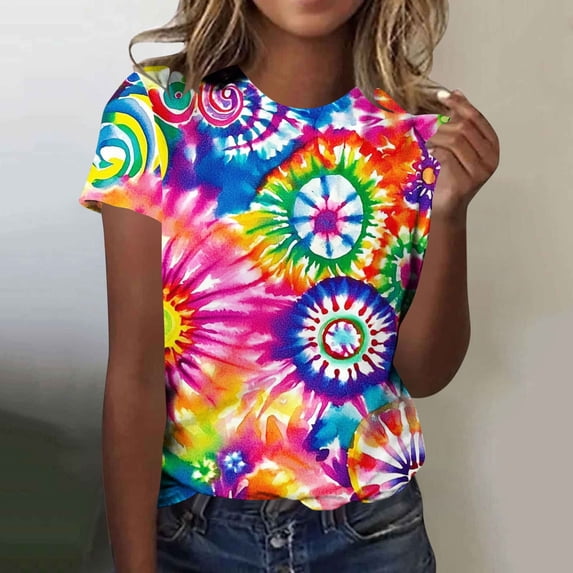 jobturf Graphic Tees for Women Summer Loose Fit Crew Neck T Shirts Beach Short Sleeve Going Out Tops Vacation Outfits S-3XL