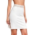 thumbnail image 1 of jobturf Half Slips for Women Floral Lace Waistband Underskirt Slip Skirt Side Slit Skirts for Under Dresses Size XXL, 1 of 4