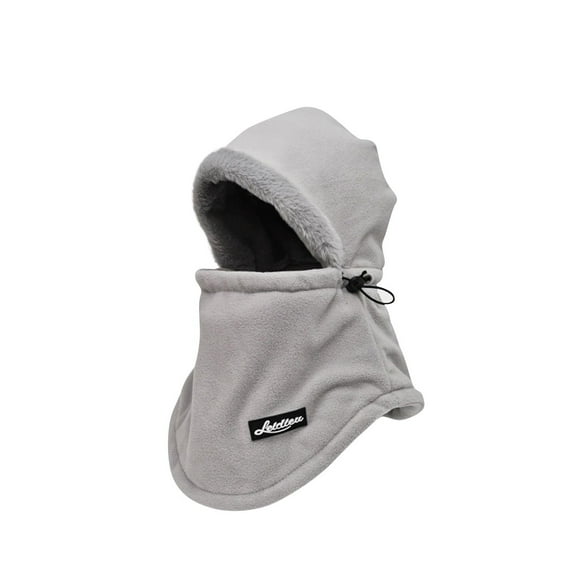 jobturf Hats for Men Women Sherpa Hood Ski Mask Winter Balaclava Windproof Hooded Scarf Cold Weather Hat Neck Warmer
