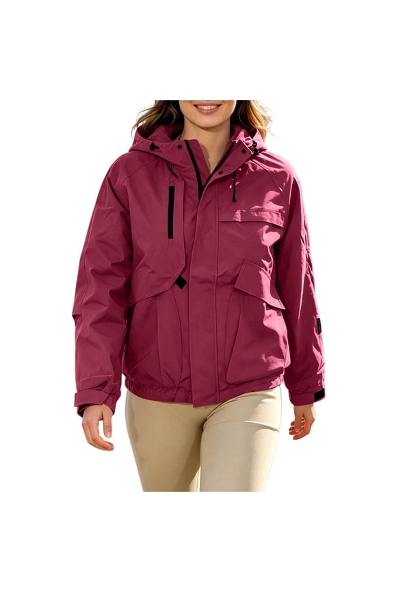 Jacket for Women Long Sleeve Going Out Zip up Hoodie with Pockets Fall Winter Lightweight Jackets Casual Outerwear S-3XL