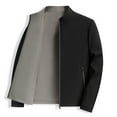 thumbnail image 1 of jobturf Jackets form Men Lightweight Reversible Full Zip Jacket with Detachable Hood Casual Outdoor Coat with Zip Pockets, 1 of 7