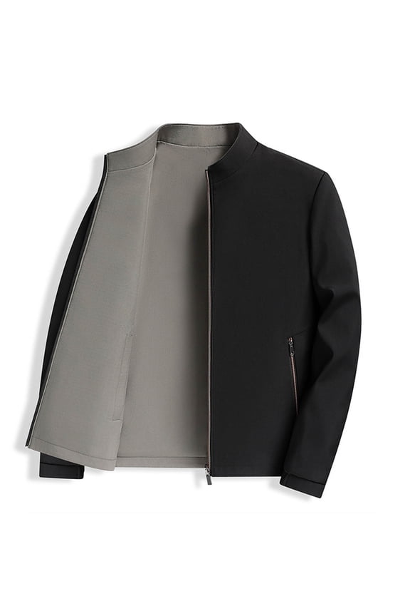 Jackets form Men Lightweight Reversible Full Zip Jacket with Detachable Hood Casual Outdoor Coat with Zip Pockets