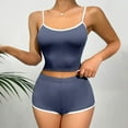 thumbnail image 1 of jobturf Lounge Sets for Women Casual Lightweight Pajama Sets Summer Fashion Scoop Neck Tank Top and Shorts Matching Pjs 2 Piece Outfits, 1 of 4
