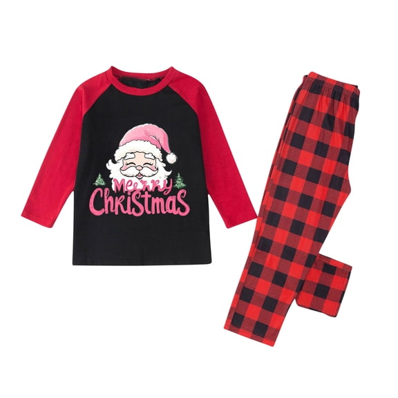 jobturf Matching Christmas Pajamas for Family Cute Gnome Long Sleeve Shirts and Plaid Pants 2 Piece Sets Fall Winter Fashion Festival Outfits Size 10Y
