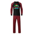 thumbnail image 1 of jobturf Matching Christmas Pajamas for Family 2 Piece Sets Cute Santa Hat Long Sleeve Tops and Plaid Pants Holiday Fashion Lounge Set Size XXL, 1 of 1