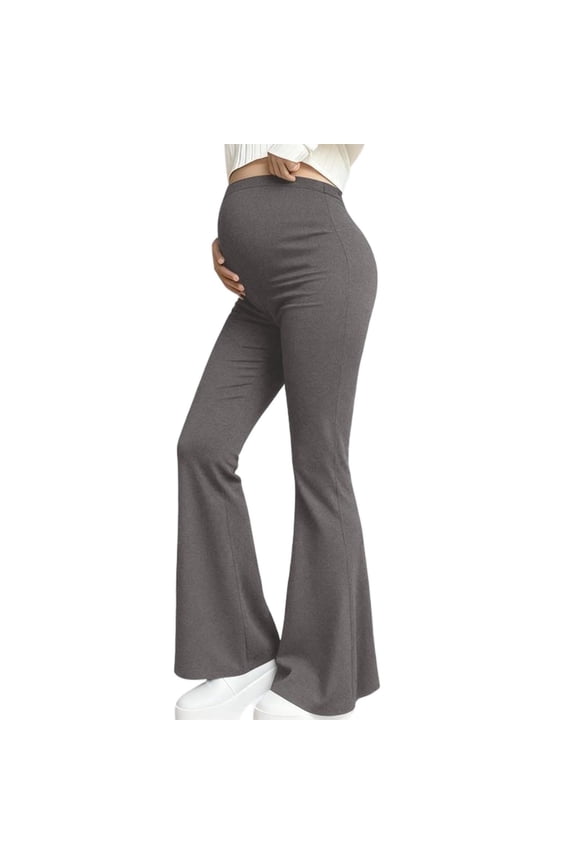 Maternity Leggings for Women Over The Belly Petite Pregnancy Pants Yoga Full Length Flare Trousers Summer Maternity Clothes S-XL