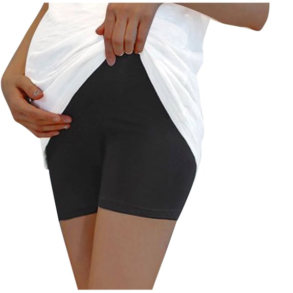 jobturf Maternity Shorts for Under Dresses Women Over The Belly Stretchy Trousers High Waisted Summer Sweatpants Pregnancy Clothes M-2XL