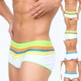 thumbnail image 1 of jobturf Mens Swim Trunks Summer Beach Vacation Board Shorts Swimwear Swimming Low Rise Stretchy Striped Short Pants Quick Dry Square Leg Swimsuit, 1 of 10