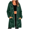 thumbnail image 1 of jobturf Packable Rain Jacket Women Lightweight Waterproof Raincoat with Hood and Pockets Windbreaker Jackets for Outdoor Travel S-2XL, 1 of 9