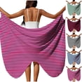 thumbnail image 1 of jobturf Plus Size Bathing Suit for Women Trendy Striped Beach Cover Ups Summer Dress Sleeveless Swimsuit Coverup Vacation Outfits S-5XL, 1 of 9
