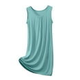 thumbnail image 1 of jobturf Plus Size Nightgowns for Women Pleated Front Sleeveless Pajama Dress Soft Nightdress Summer Nightwear XL-5XL, 1 of 5