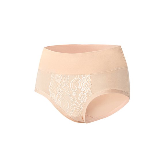 jobturf Plus Size Underwear for Women High Waisted Tummy Control Seamless Panties Comfy Cotton Breathable Underpants Floral Printed Full Coverage Briefs