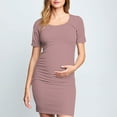 thumbnail image 1 of jobturf Pregnancy Dress for Women Stretchy Slim Fitted Cocktail Dresses Casual Short Sleeve Maternity Nightgown Summer Clothes S-XL, 1 of 7