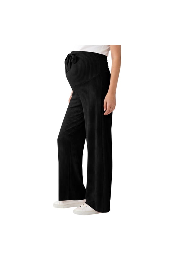 Pregnancy Pants for Women Over The Belly Straight Leg Sweatpants Casual Baggy Full Length Trousers Cute Bow Maternity Clothes M-XXL