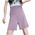 thumbnail image 1 of jobturf Pregnancy Pants for Women Over The Belly Stretchy Straight Leg Sweatpants Maternity Trousers Breathable Summer Shorts S-XL, 1 of 6
