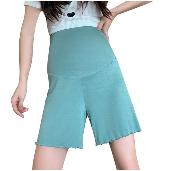 jobturf Pregnancy Pants for Women Over The Belly Stretchy Straight Leg Sweatpants Maternity Trousers Breathable Summer Shorts S-XL