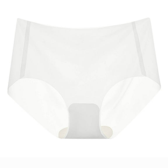 jobturf Seamless Sheer Underpant for Women High Waisted No Show Full Coverage Briefs Comfy Ice Silk Invisible Light Underwear