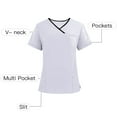 thumbnail image 1 of jobturf Shirts for Men V Neck Shrot Sleeve Scrub Tops Casual Regular Fit Quike Dry Nursing Uniform with Pockets, 1 of 6