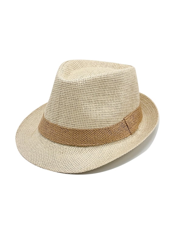 Summer Bucket Hats for Men Color Block UV Protection Sun Hat Breathable Lightweight Safari Hats Vacation Beach Essentials