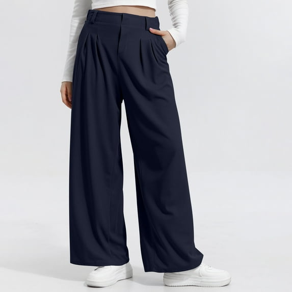 jobturf Sweatpants Woman Summer Casual Oprn Bottom Wide Leg Pants Baggy Straight Leg Casual Workout Training Jogger Trousers with Pockets