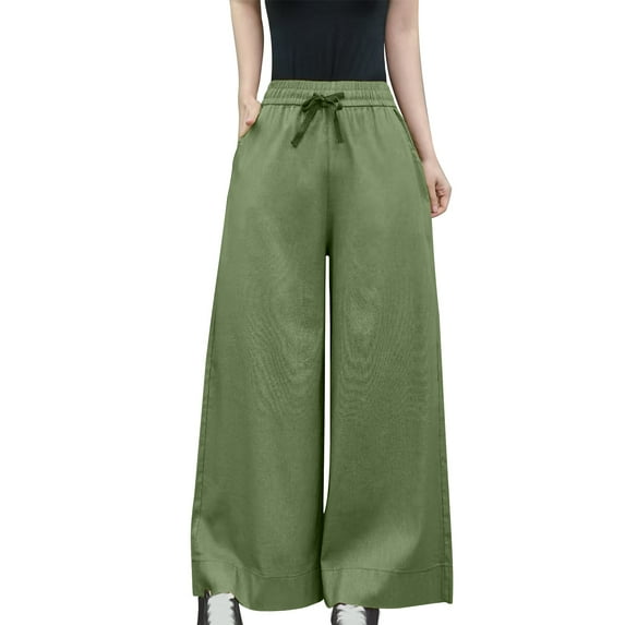 jobturf Sweatpants Women Cotton Lined Drawstring Wide Leg Track Pants Elastic Waist Baggy Casual Workout Yoga Sweat Pants with Pockets