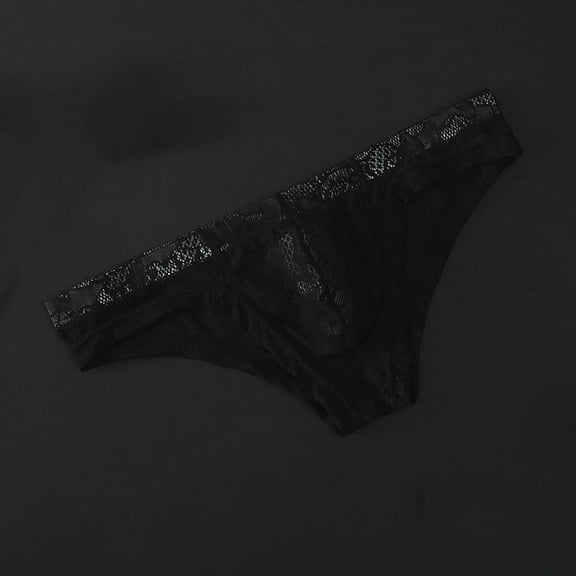 jobturf Underwear for Men Trendy Solid Low Rise Stretchy Thongs Panties Soft Comfy Lightweight Underpants Summer Breathable Mesh Briefs