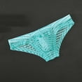 thumbnail image 1 of jobturf Underwear for Men Trendy Striped See Through Thongs Summer Breathable Lightweight Underpants Low Rise Stretchy Bikini Briefs, 1 of 2