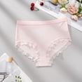 thumbnail image 1 of jobturf Underwear for Women High Waisted Stretchy Full Coverage Briefs Trendy Solid Lace Trim Breathable Underpants No Show Seamless Panties, 1 of 9