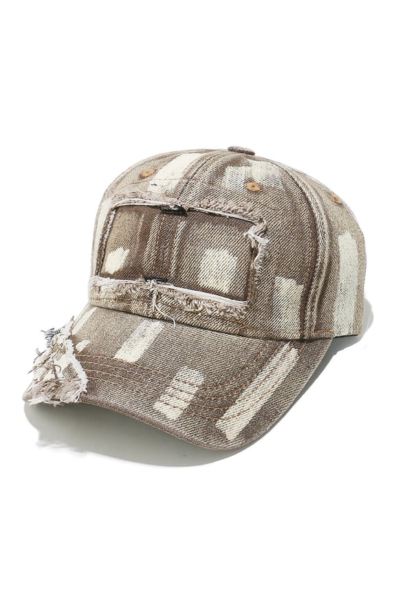 Washed Distressed Baseball Cap for Men Women Vintage Ripped Trucker Hat Unisex Casual Dad Hats for Travel Outdoor Sports