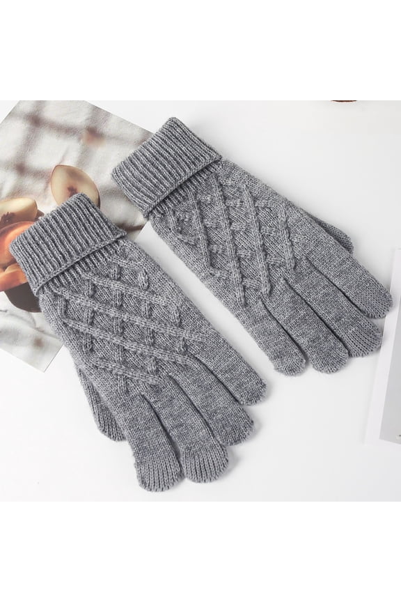 Winter Gloves for Women Men Touch Screen Thermal Fleece Warm knitted Wool Snow Gloves for Cold Weather