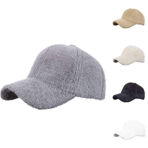 jobturf Winter Hats for Women Sports Cycling Trendy Baseball Cap Casual Lightweight Caps Soft Comfy Thickened Warm Fleece Hat for Cold Weather