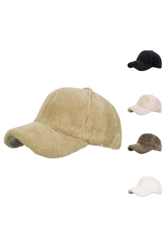 Winter Hats for Women Trendy Solid Baseball Caps Sports Cycling Casual Lightweight Hat Soft Comfy Thickened Warm Fleece Cap for Cold Weather