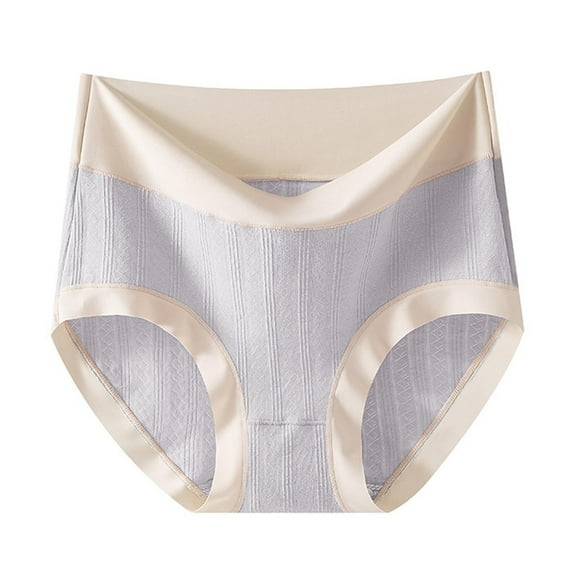 jobturf Women's Briefs No Show Seamless Panties Trendy Patchwork Color Block Underpants Comfy High Waisted Stretchy Cotton Underwear