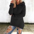 thumbnail image 1 of jobturf Women's Sweaters Comfy Warm Fluffy Fuzzy Fleece Hoodie Casual Loose Long Sleeve Tops Fall Winter Fashion Hooded Sweatshirt, 1 of 7