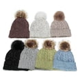 thumbnail image 1 of jobturf Womens Beanie Trendy Cute Pom Poms Beanies Hats Soft Comfy Warm Knit Hat Windproof Snow Ski Winter Caps for Cold Weather, 1 of 3