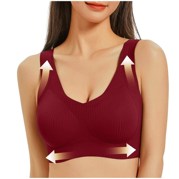 jobturf Womens Plus Size Bra Wireless Jelly Supportive Seamless Bras Full Coverage Push Up Comfortable No Underwire Tshirt Bras