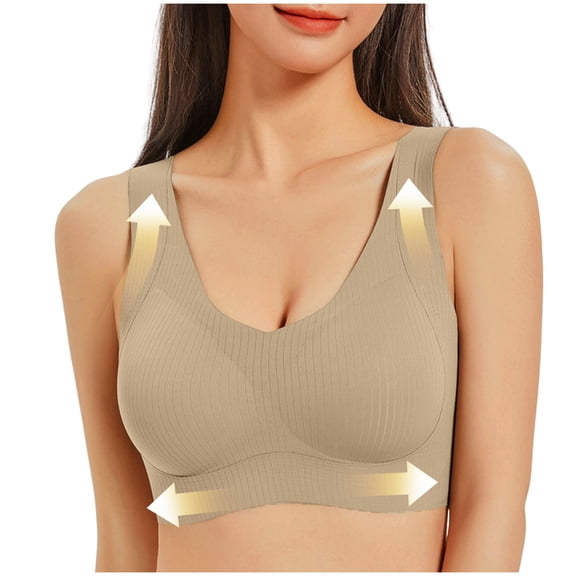 jobturf Womens Plus Size Bra Wireless Jelly Supportive Seamless Bras Full Coverage Push Up Comfortable No Underwire Tshirt Bras