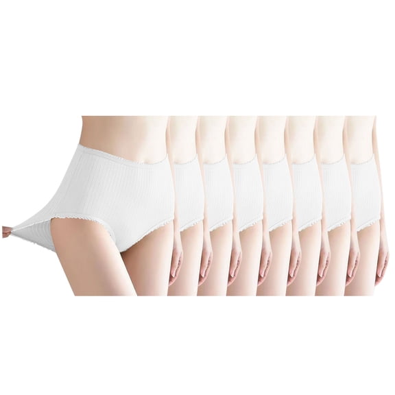jobturf Womens Underwear 8 Pack High Waist Tummy Control Briefs Butt Lift Shaping Comfortable Breathable Hipsters Panties